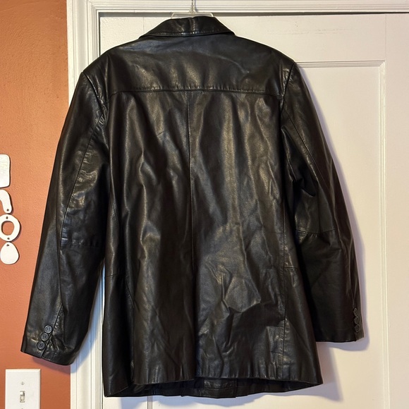 UNISEX Vintage Leather Blazer - Picture 3 of 11